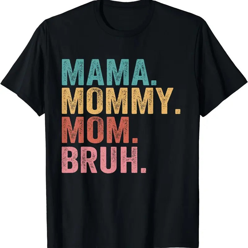 Mama Mommy Mom Bruh Mothers Day Vintage Funny Mother T-Shirt Hoodie, Sweatshirt | HypeDripTees.com