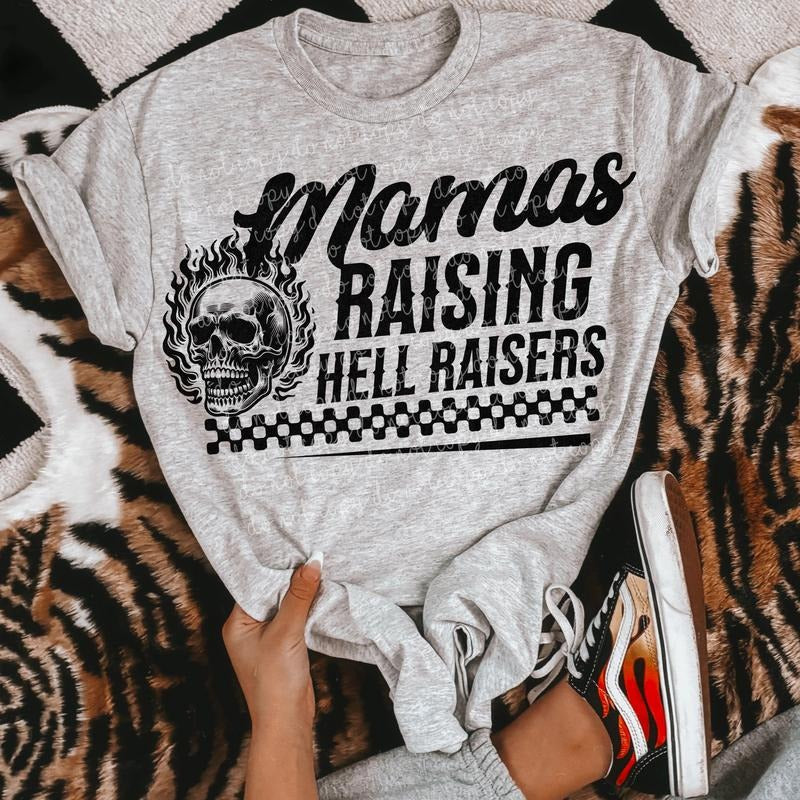 Mama Raising Hell Raisers DTF Transfers - THIS IS NOT A SHIRT Hoodie, Sweatshirt | HypeDripTees.com