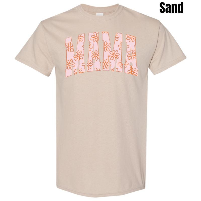 Mama Retro Flowers Gildan Short Sleeve T-Shirt Hoodie, Sweatshirt | HypeDripTees.com