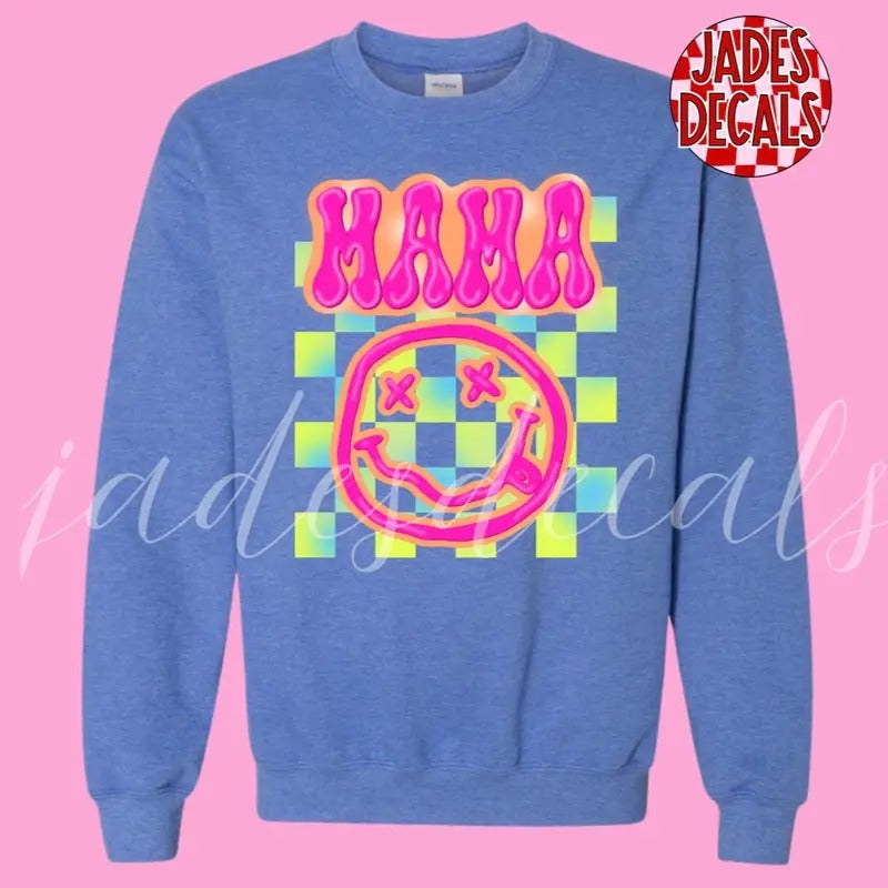 Mama Retro Sweatshirt Gildan Oversized Crewneck T-Shirts, Hoodie | HypeDripTees.com