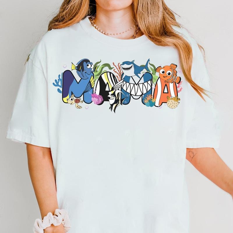 Mama Shirt F1ndng Nem0, Carto0n Mama Shirt, Mama Sweatshirt, Mother's Day Shirt, Gift For Mom Hoodie | HypeDripTees.com