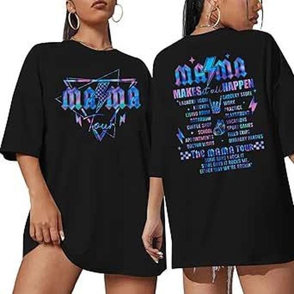 Mama Shirts Women Mama Tour Shirts Mom Life T-Shirt Hoodie, Sweatshirt | HypeDripTees.com