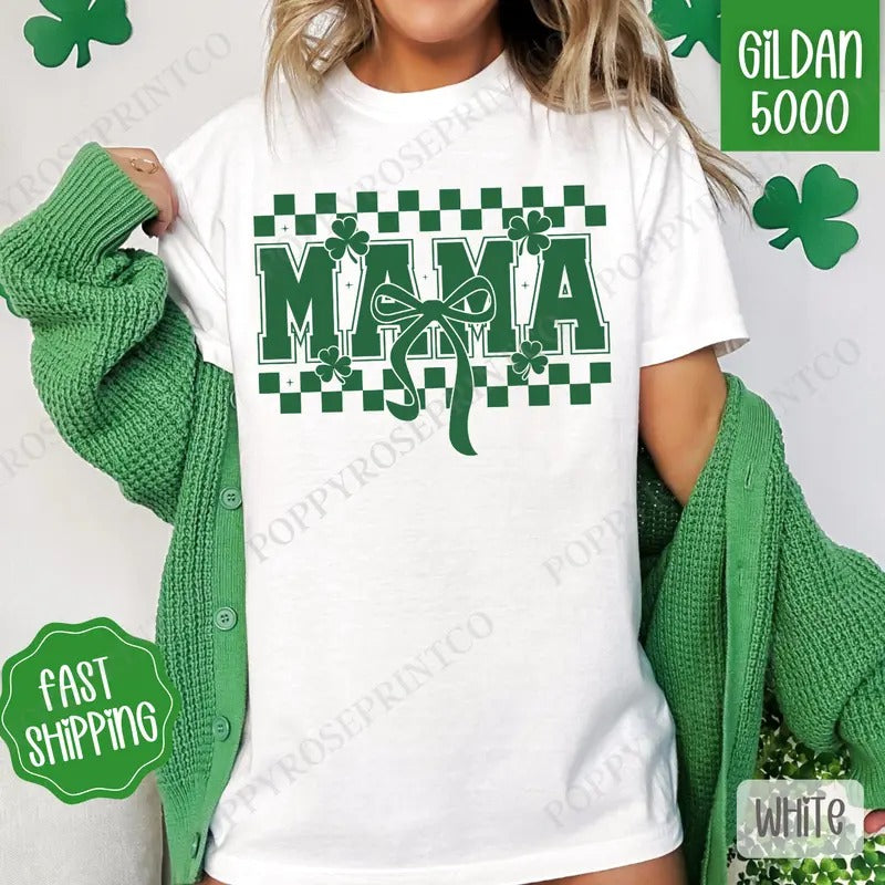 Mama St Patrick Shirt Gildan St Patrick'S Day Cute Plus Sizes T-Shirts, Hoodie, Sweatshirt