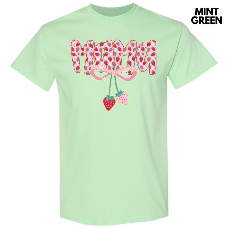 Mama Strawberry Coquette Gildan Short Sleeve T-Shirt 'NLB' Hoodie, Sweatshirt | HypeDripTees.com
