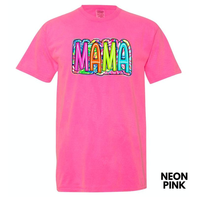 Mama Tropical Print Comfort Colors T-Shirt 'NLB' Hoodie, Sweatshirt | HypeDripTees.com