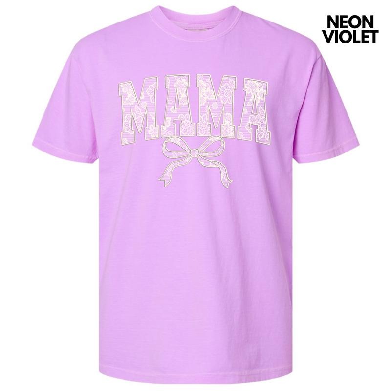 Mama White Lace Coquette Comfort Colors T-Shirt 'NLB' Hoodie, Sweatshirt | HypeDripTees.com