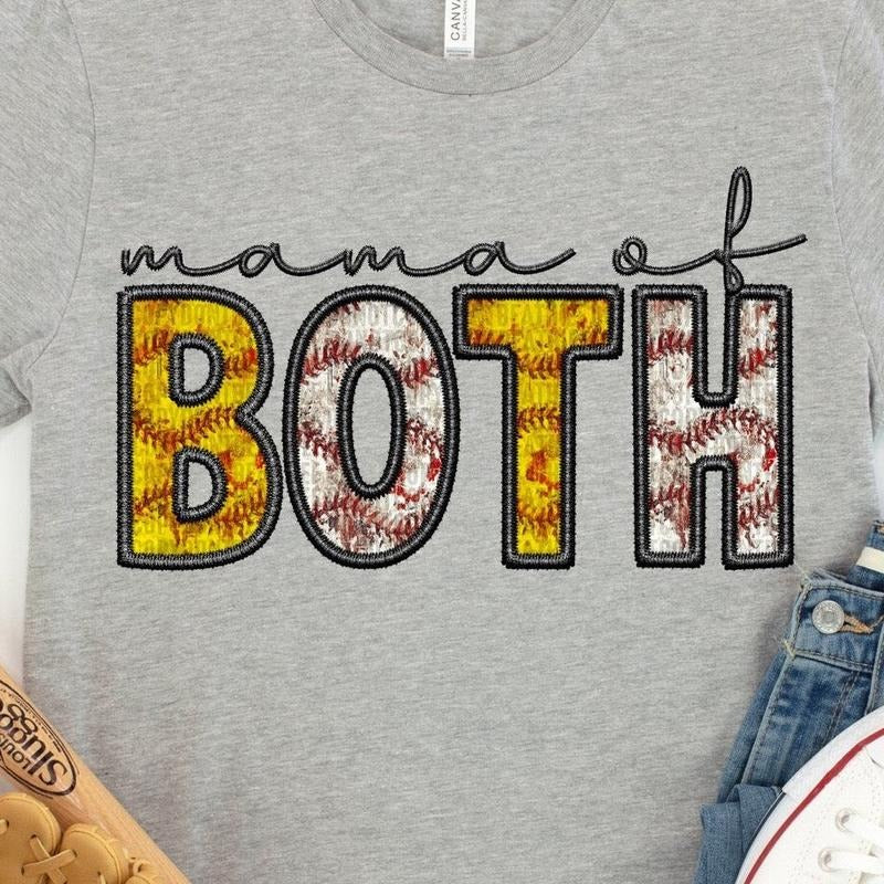 Mama of Both Faux Embroidery DTF Transfers - THIS IS NOT A SHIRT Hoodie, Sweatshirt | HypeDripTees.com