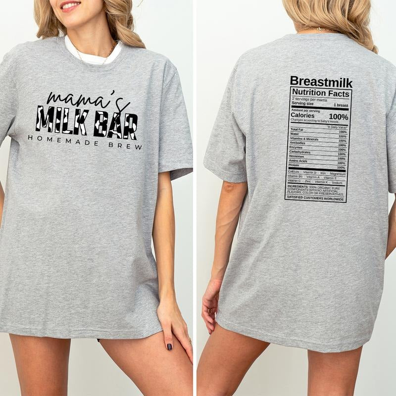 Mama's Milk Bar Shirt Breastfeeding T-Shirt Funny Breastfeeding Tee Baby Shower Gift Gift For New Mom Milk Bar Breast...