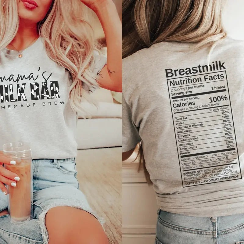 Mama'S Milk Bar Shirt Breastfeeding Funny Breastfeeding Baby Shower New Mom Milk Bar Breastfeeding Mama T-Shirts, Hoodie, Sweatshirt