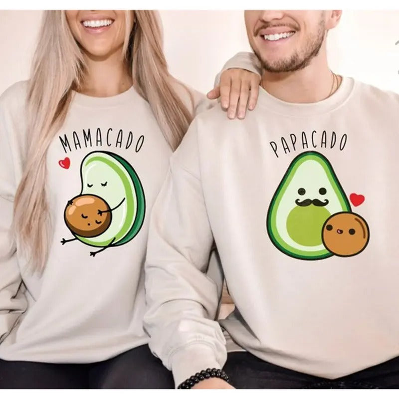 Mamacado Papacado Sweatshirt, Mother's Day Gift, New Mom Gift, New Dad Sweatshirt, Pregnancy Sweatshirt, Pregnancy...