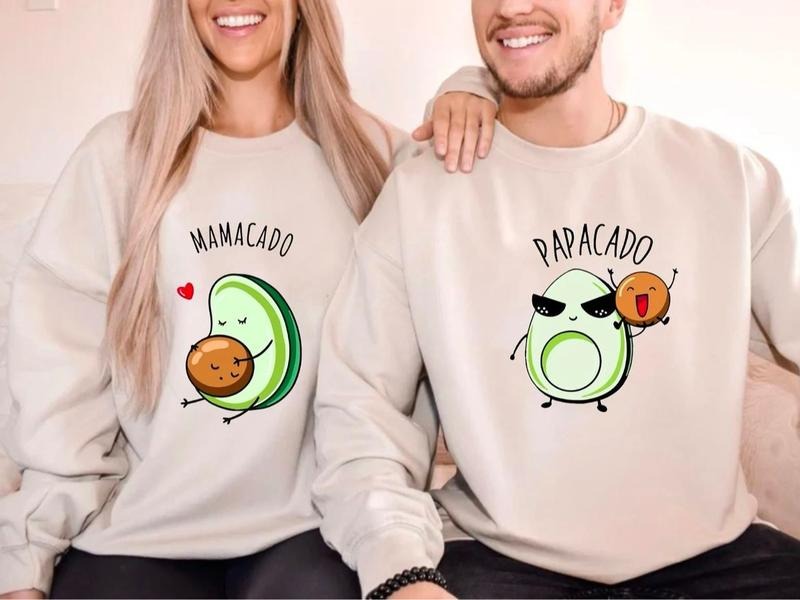 Mamacado Sweatshirt, Papacado Shirt, Matching Mom And Dad Shirts, Pregnancy Announcement, Parents Outfit, Avocado Baby...