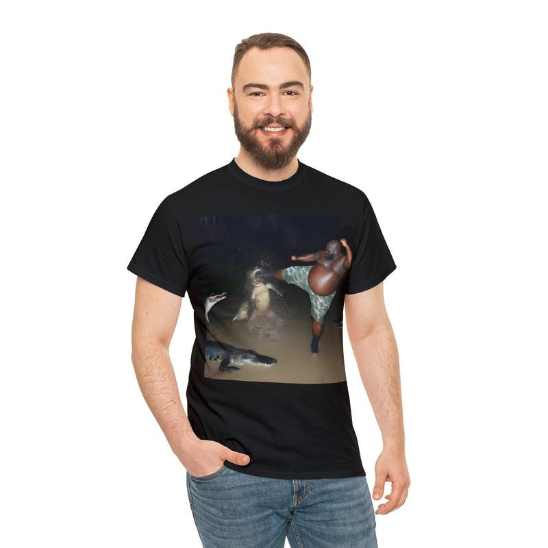 Man Kick Alligator In Swamp Shirt Tee Gator Crocodile Funny Viral Meme  sweater Hoodie, Sweatshirt | HypeDripTees.com