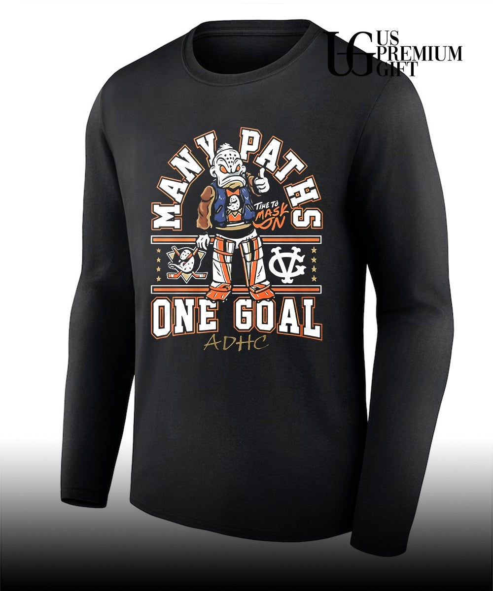Many Paths Time To Mask One Goal ADHC Anaheim Ducks shirt