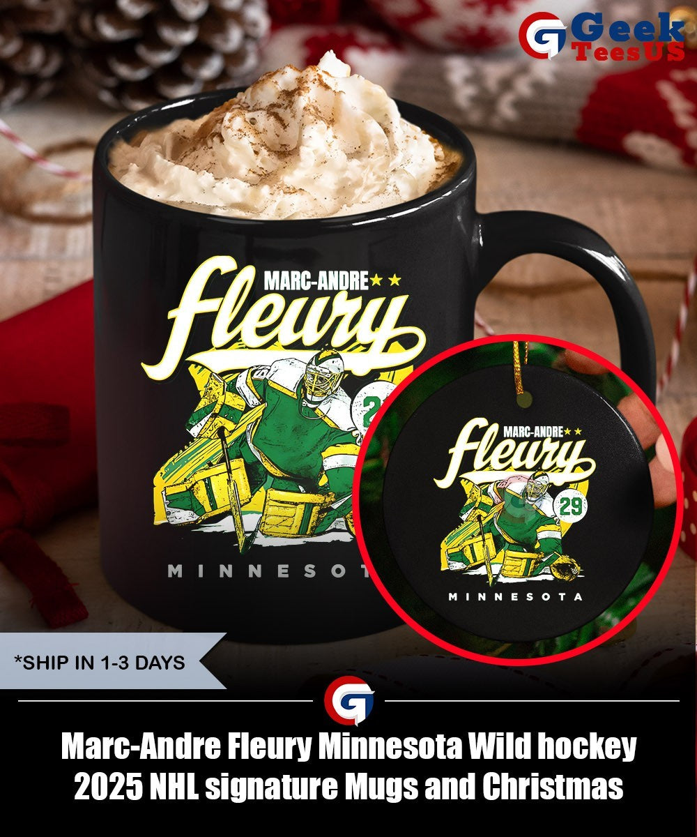 Marc-Andre Fleury Minnesota Wild hockey 2025 NHL signature shirt