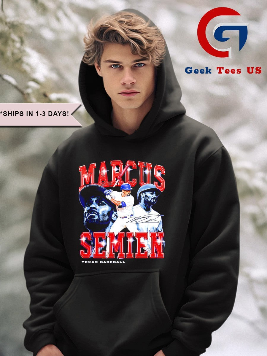 Marcus Semien Texas Rangers baseball flair signature retro shirt