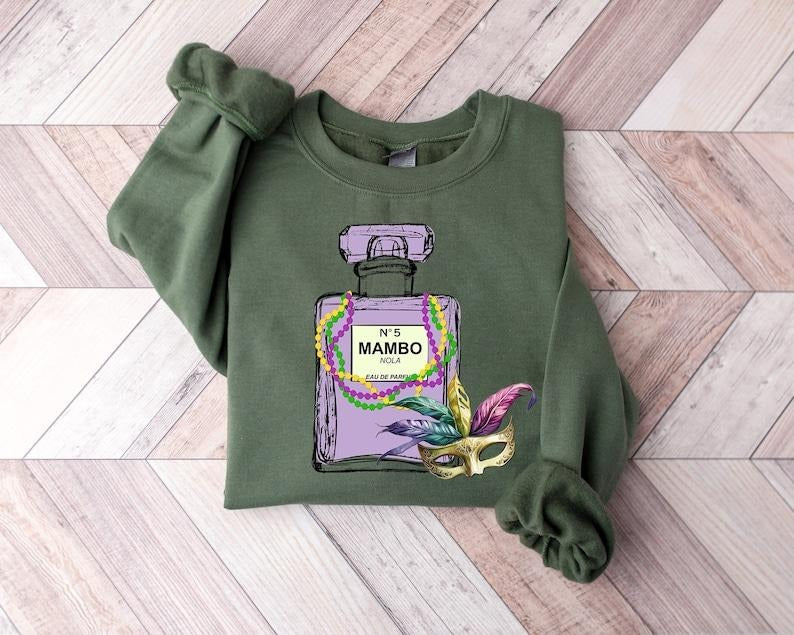 Mardi Gras Sweatshirt, Faux Tinsel Mardi Gras Sweatshirt, Funny Mardi Gras Gift Shirt, Fat Tuesday Tee Hoodie