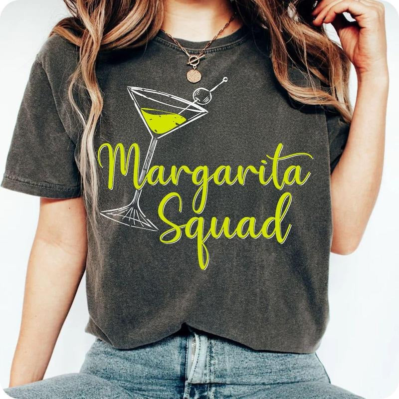 Margarita Squad T-Shirt, Cinco de Mayo T-Shirt, Fiesta Cocktail Clipart, Tequila Party, Ladies Night, Bachelorette Party...