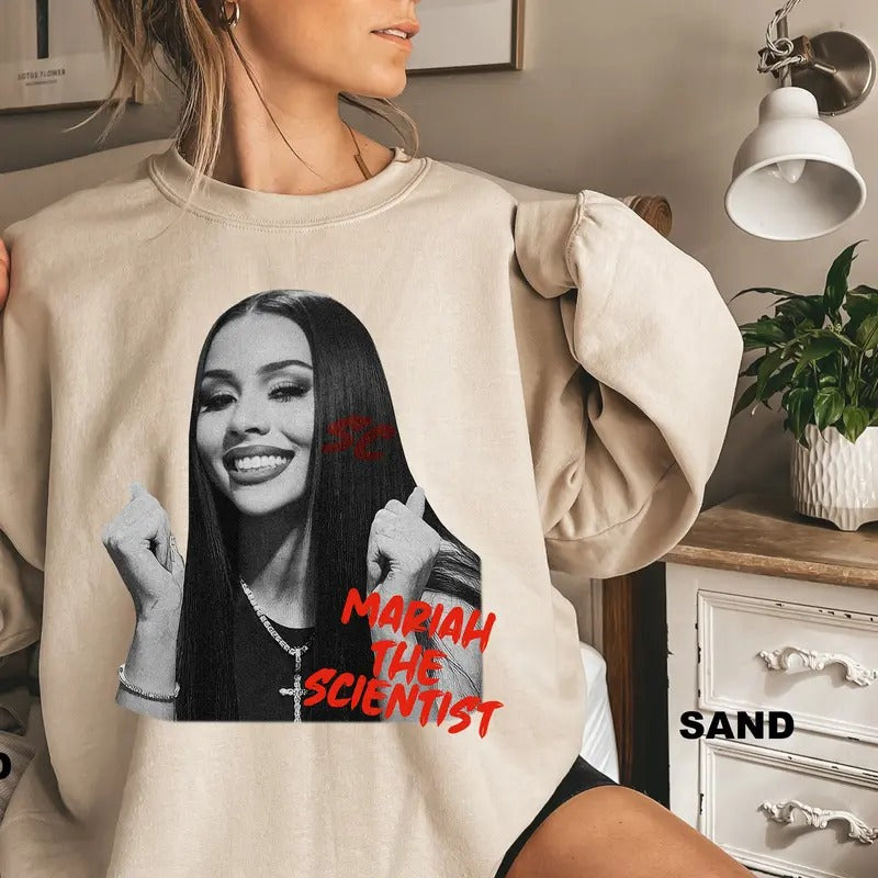 Mariahhh The Scientist Big Face Graphic Sweatshirt - Essential Rap Gear T-Shirts, Hoodie | HypeDripTees.com