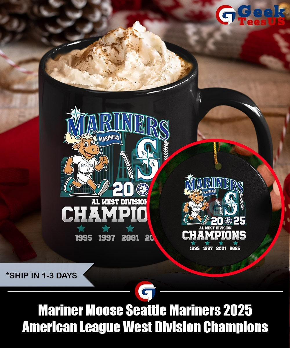 Mariner Moose Seattle Mariners 2025 American League West Division Champions shirt
