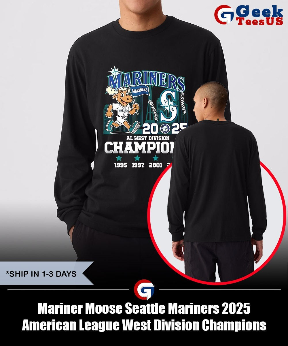 Mariner Moose Seattle Mariners 2025 American League West Division Champions shirt