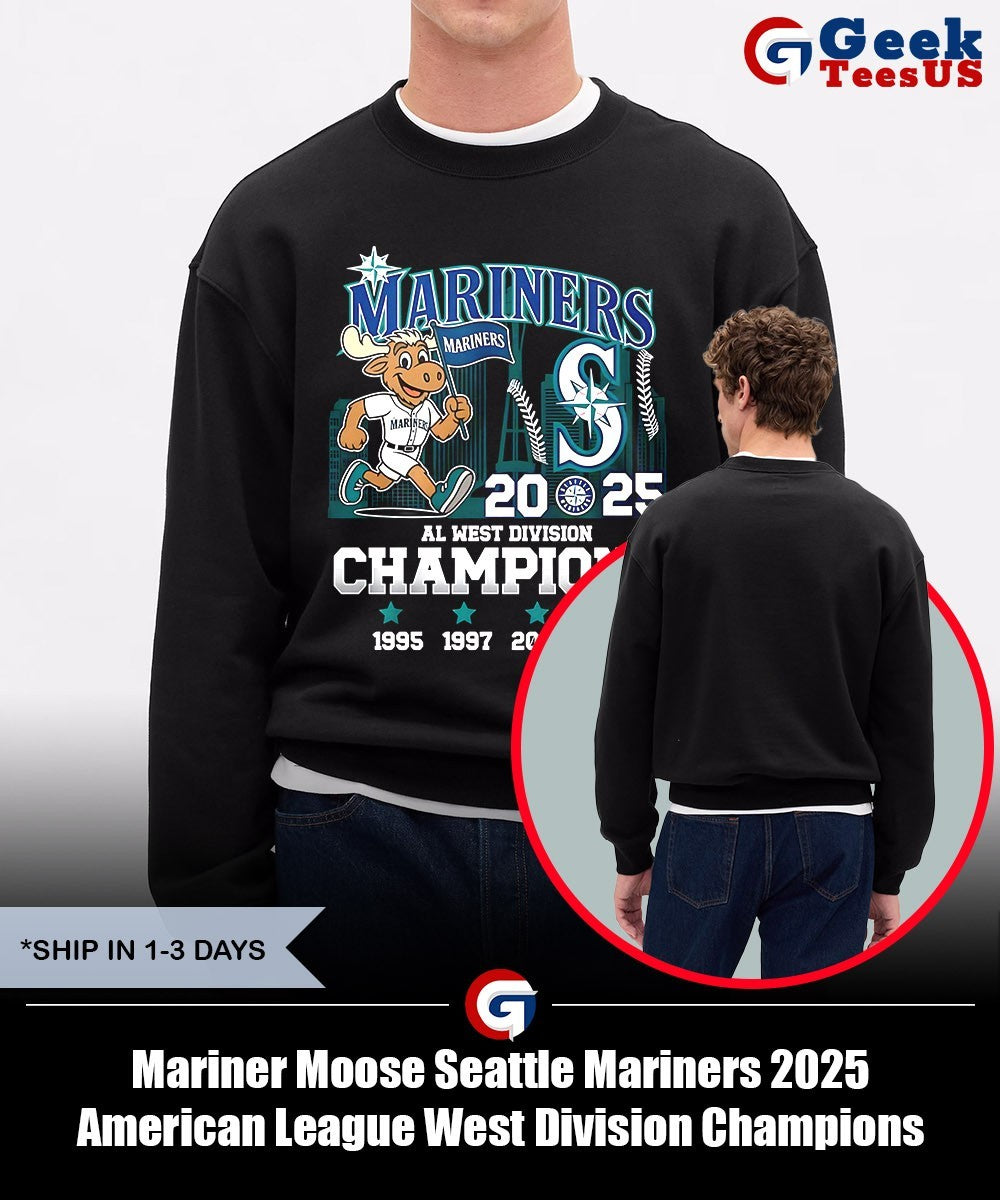Mariner Moose Seattle Mariners 2025 American League West Division Champions shirt