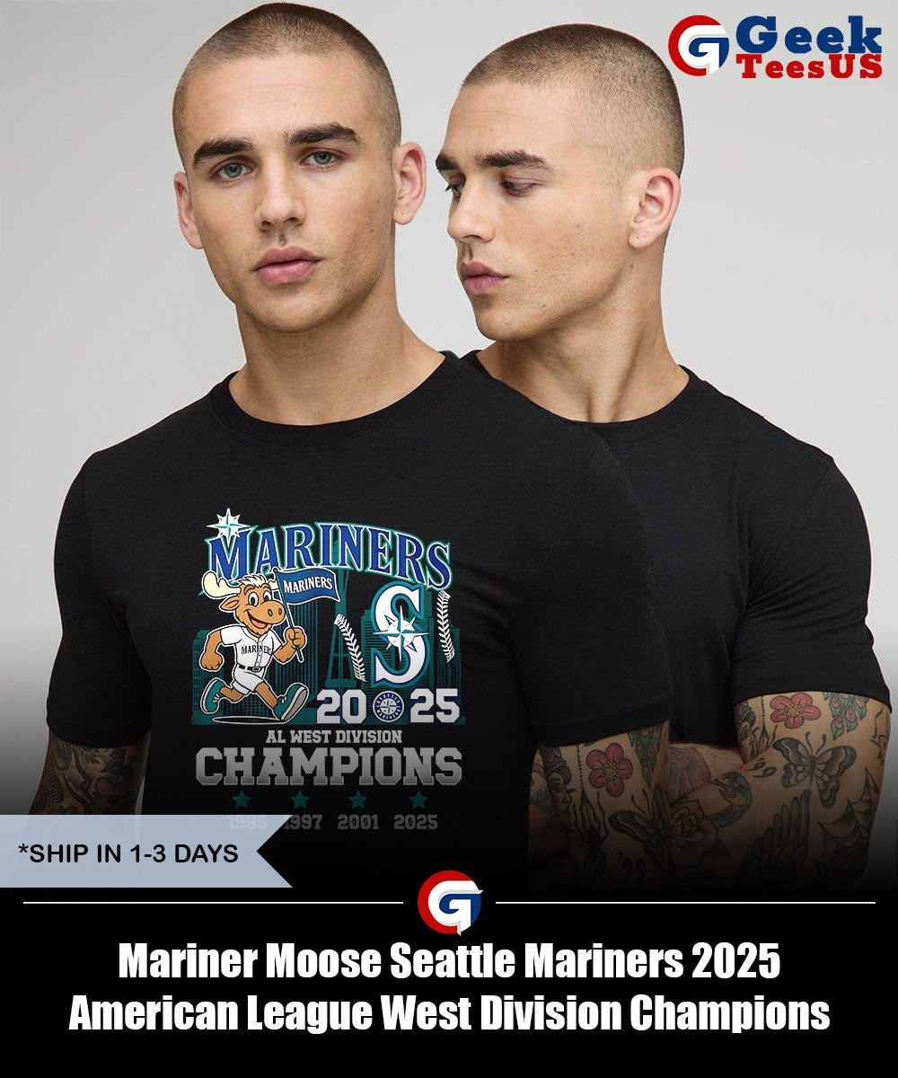 Mariner Moose Seattle Mariners 2025 American League West Division Champions shirt