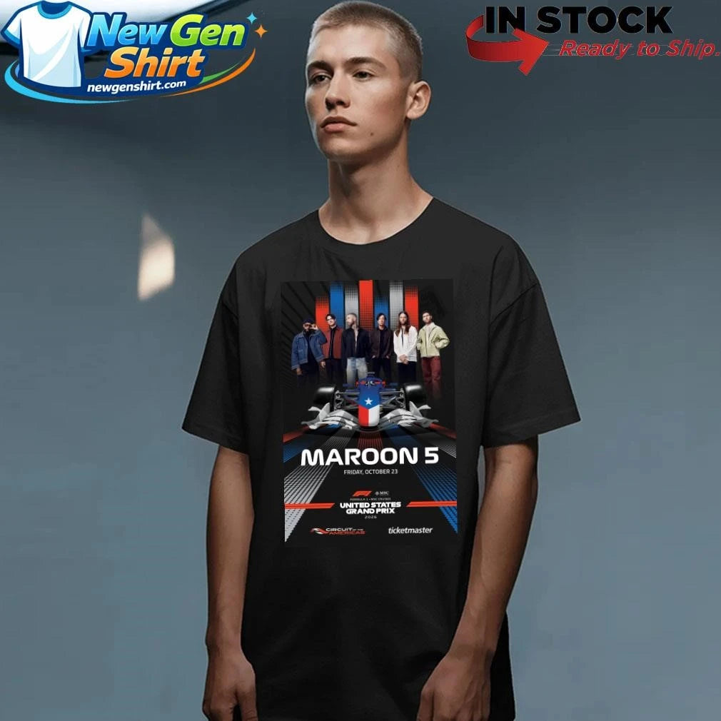 Maroon 5 Live At F1 United States Grand Prix 2026 On October 23 2026 Shirt