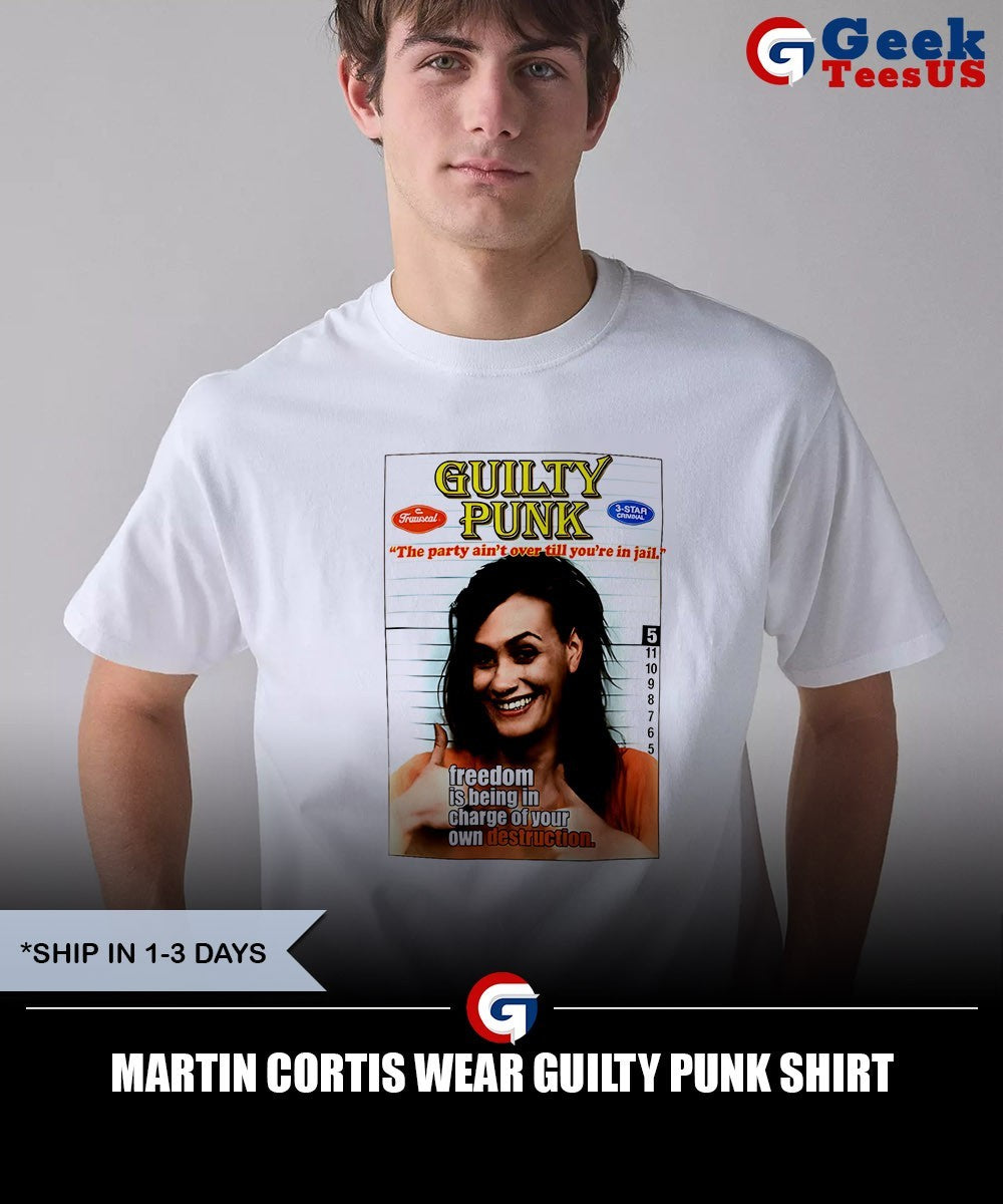 Martin Cortis wear Guilty Punk shirt