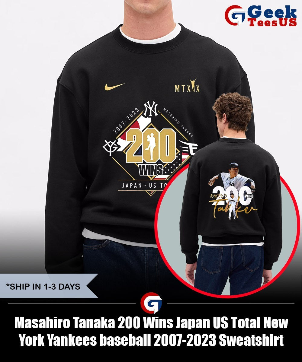 Masahiro Tanaka 200 Wins Japan US Total New York Yankees baseball 2007-2023 shirt