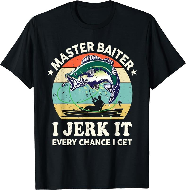 Master Baiter Kayak Fishing Shirt Dad Grandpa Bass Fish Cotton Short Sleeve T-Shirts, Hoodie, Sweatshirt