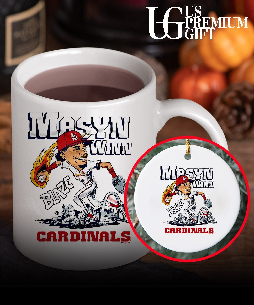 Masyn Winn St. Louis Cardinals baseball Blaze caricature signature shirt