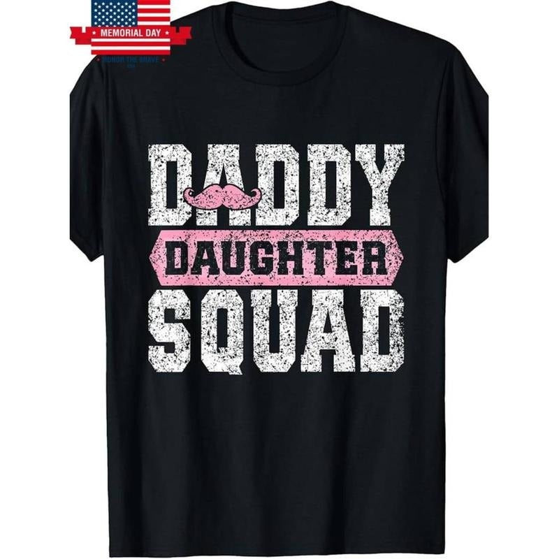 Matching Daddy Daughter Squad T-Shirts for Dad and Daughters Comfy Menswear Casual Streetwear Hoodie, Sweatshirt