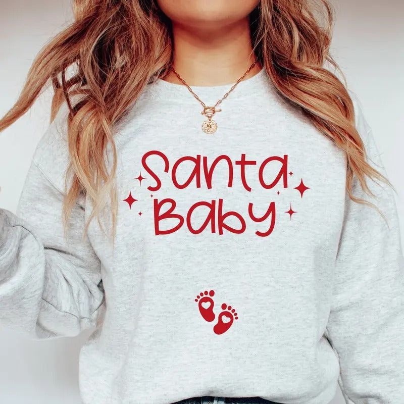 Maternity Santa Baby & Cotton T-Shirts, Hoodie, Sweatshirt