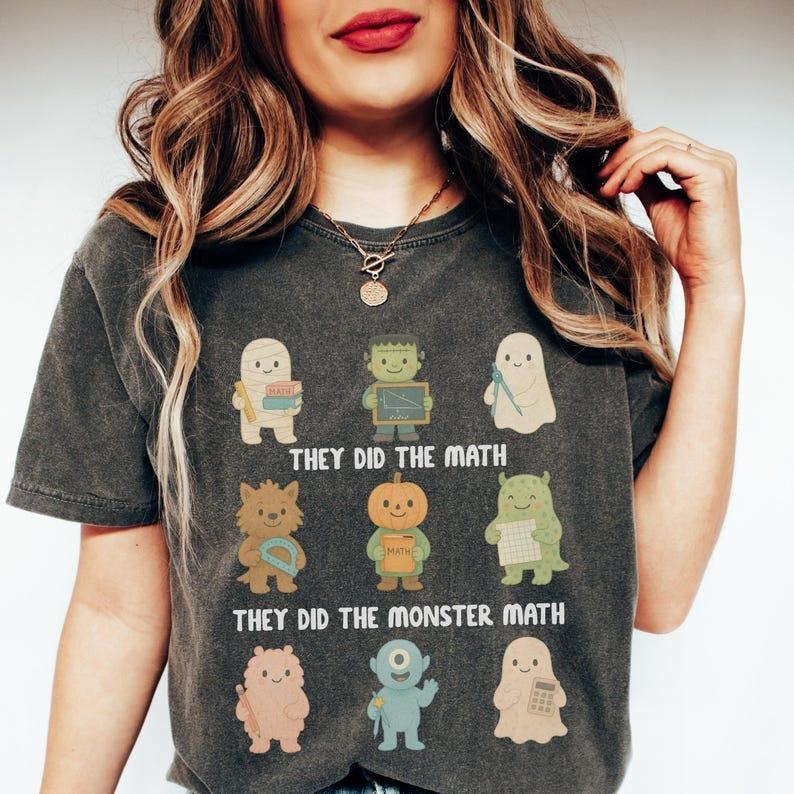 Math Teacher Halloween Shirt, Teacher Math Squad, Halloween Math T-shirt, New Math Teacher Halloween Gift, Back to School...