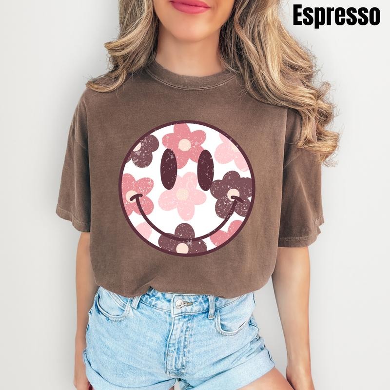 Mauve Mix Happy Face Comfort Colors T-Shirt 'NLB' Hoodie, Sweatshirt | HypeDripTees.com