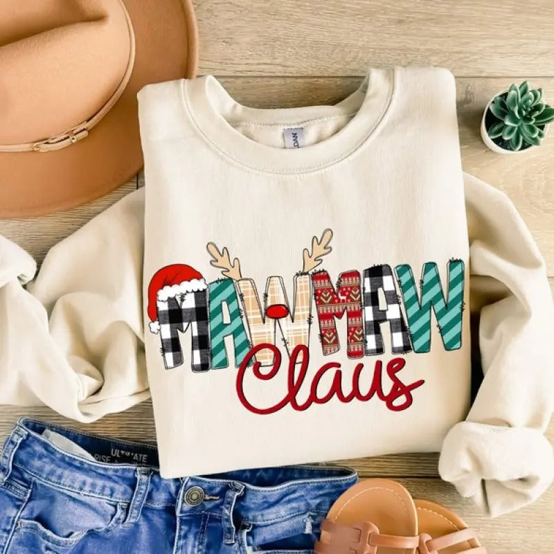 Mawmaw Claus Sweatshirt, Mom Christmas Shirt, Mawmaw Claus Shirt, Mawmaw Christmas Shirt, Mom Christmas Gift, Mawmaw...