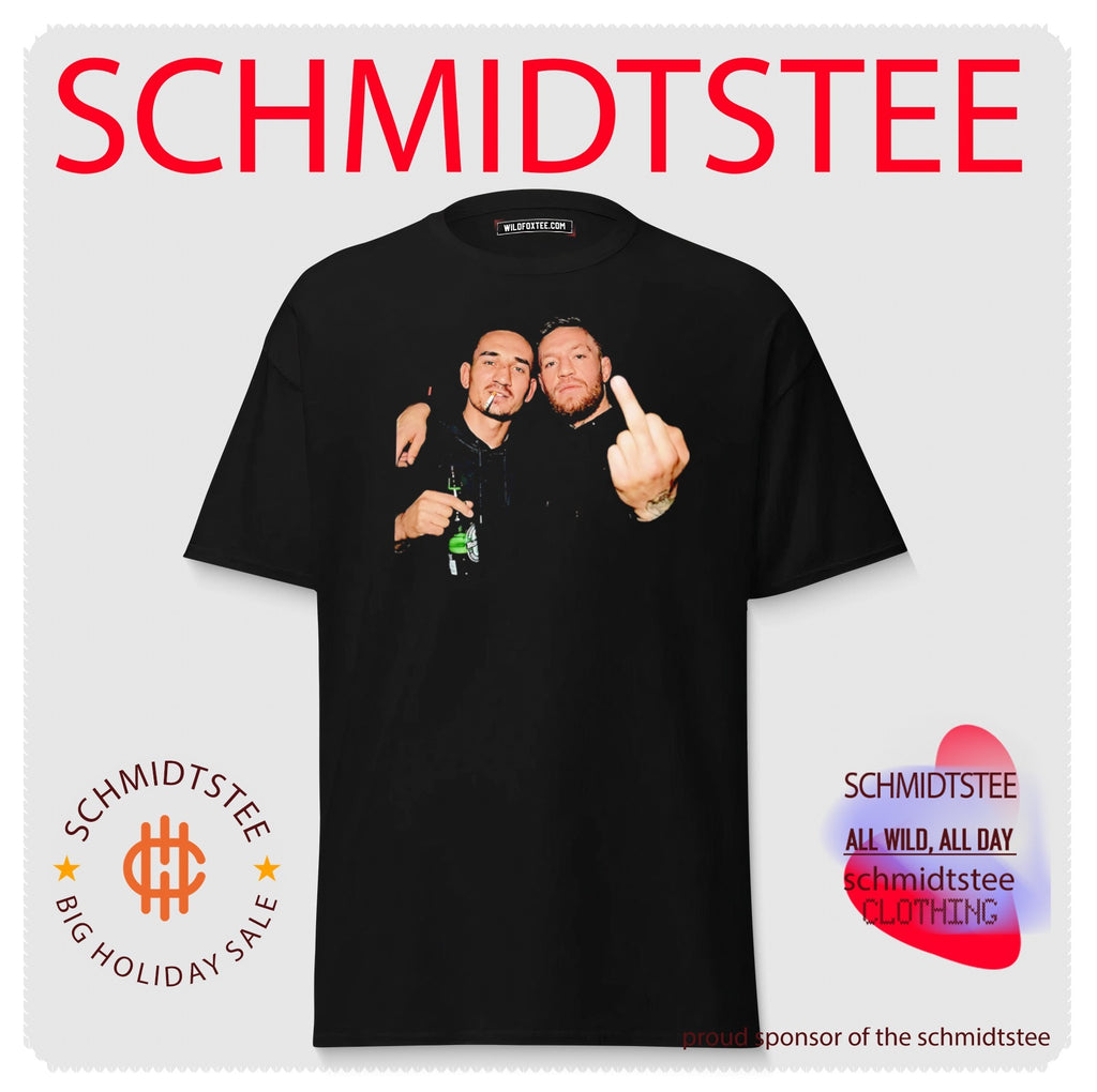 Max Holloway & Conor Mcgregor UFC middle finger graphic shirt