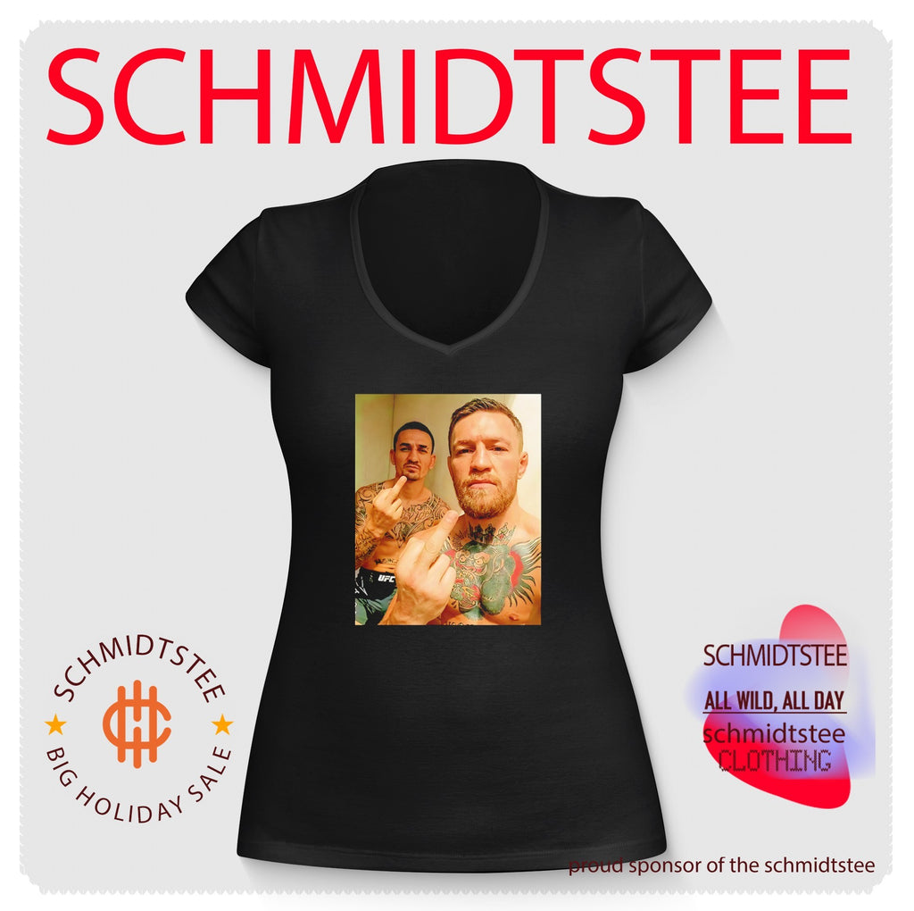 Max Holloway & Conor Mcgregor middle finger UFC photo shirt