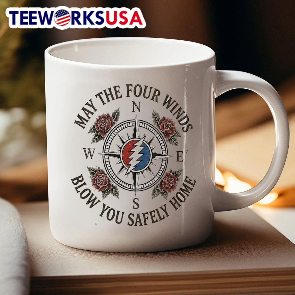 May The Four Winds Blow You Safely Home Grateful Dead Compass Shirt