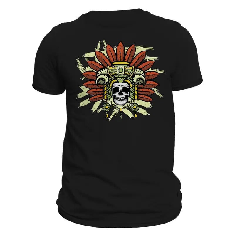 Maya priesthood Shaman Skull T-Shirt Shaman Maya Playera Hoodie, Sweatshirt | HypeDripTees.com