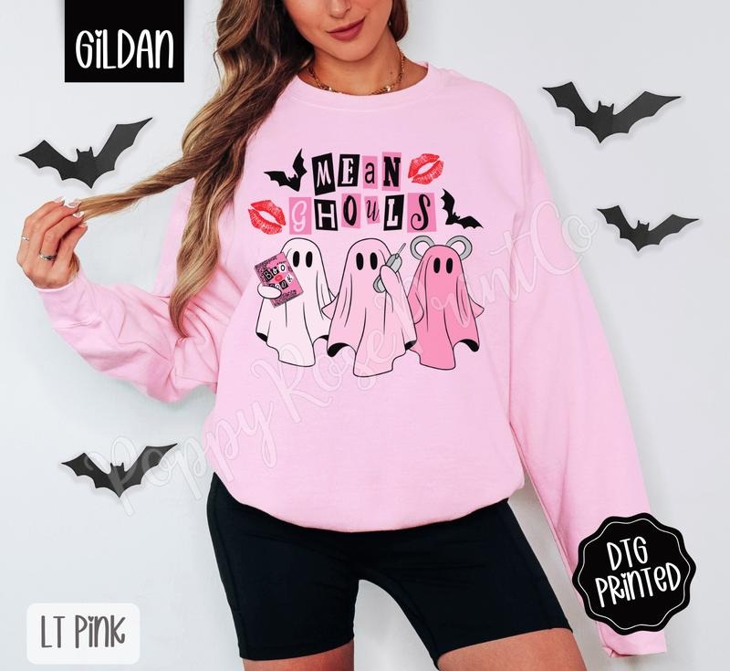 Mean Ghouls Sweatshirt, Trendy Halloween Sweatshirt T-Shirts, Hoodie | HypeDripTees.com