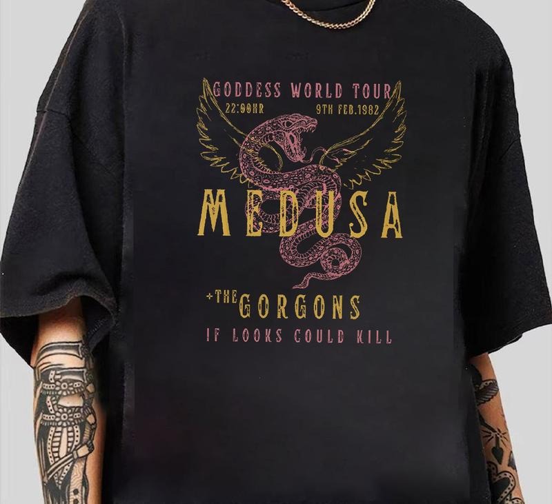 Medusa Distressed Band Tee T-Shirt Vintage 90s Graphic Tee Trendy Gift for Him Hoodie, Sweatshirt | HypeDripTees.com