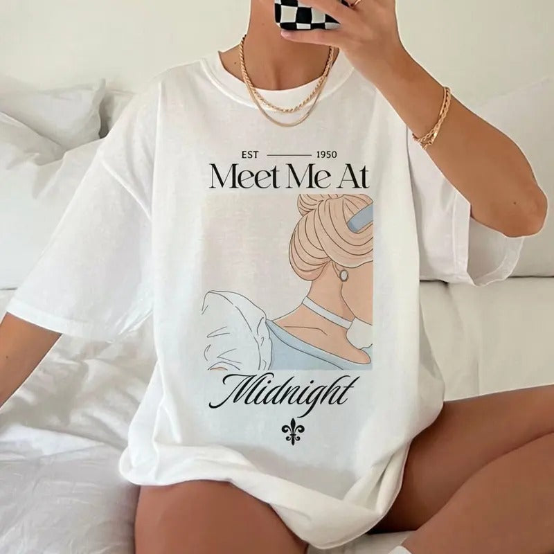Meet me at Midnight Shirt Cinderella Inspired T-Shirt Hoodie, Sweatshirt | HypeDripTees.com