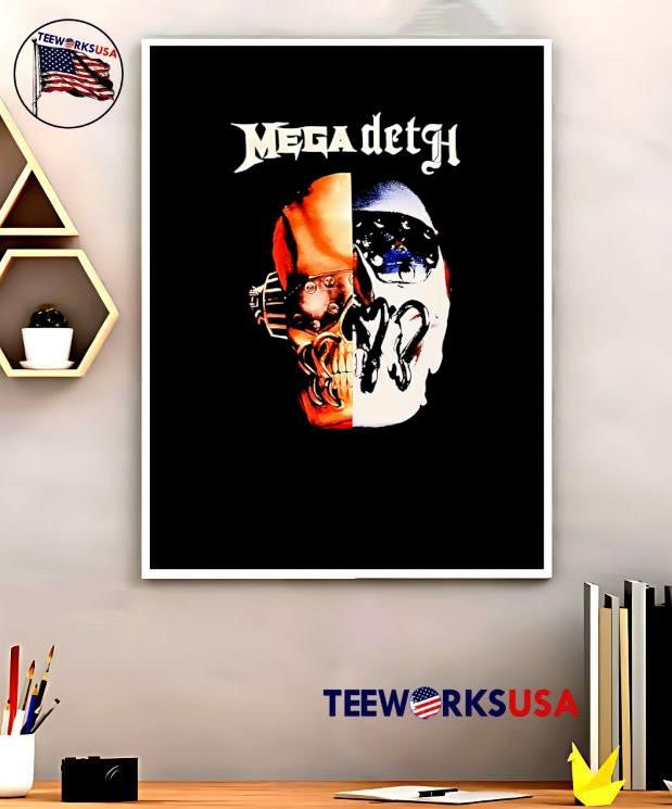 Megadeth Vic Rattlehead Heavy Metal Band Graphic Print Black T-Shirt