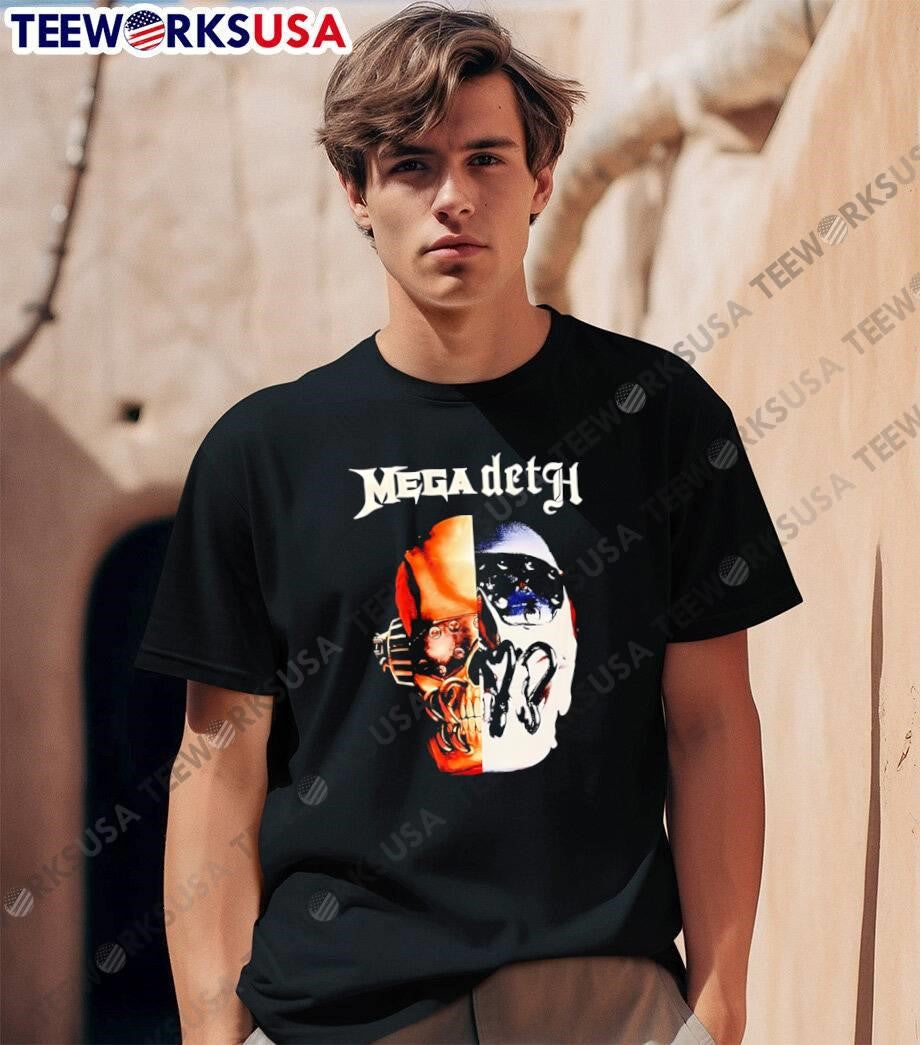 Megadeth Vic Rattlehead Heavy Metal Band Graphic Print Black T-Shirt