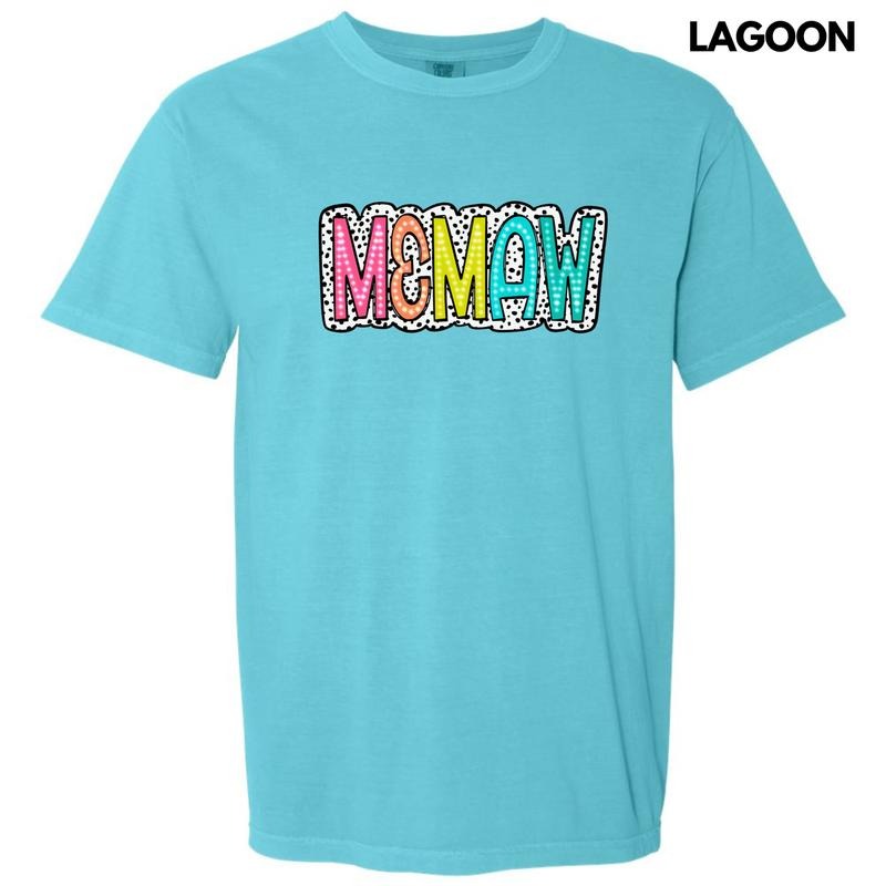 Memaw Neon Spotted Comfort Colors T-Shirt 'NLB' Hoodie, Sweatshirt | HypeDripTees.com