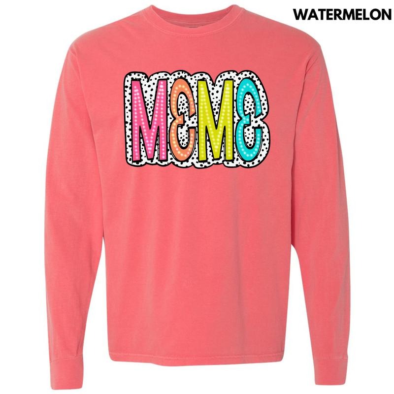 Meme Neon Spotted Long Sleeve Comfort Colors T-Shirt 'NLB' Hoodie, Sweatshirt | HypeDripTees.com