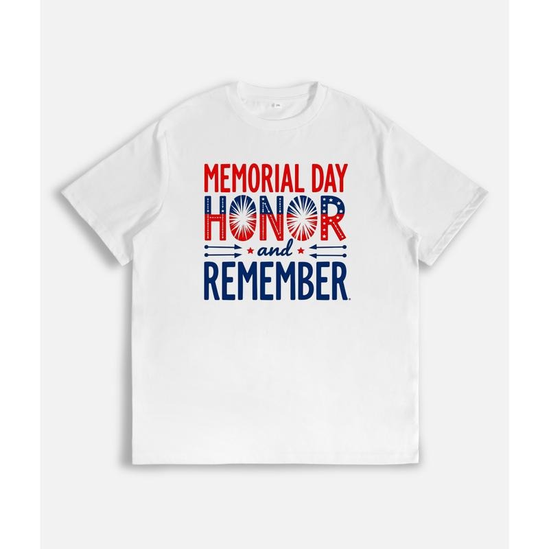 Memorial Day T - Shirt: Commemorating with "Honor and Remember" Message Hoodie, Sweatshirt | HypeDripTees.com