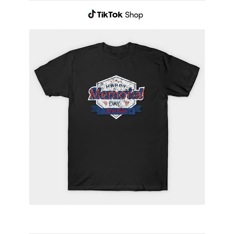 Memorial Day T-Shirt Short Sleeve Round Neck Tee with Pure Cotton 180g Gift For Men Hoodie, Sweatshirt | HypeDripTees.com