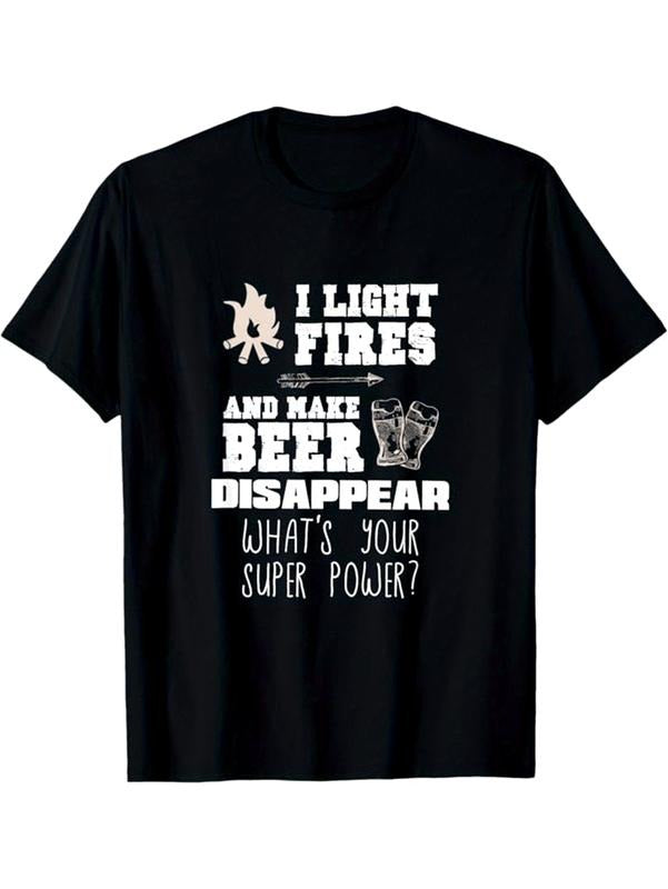 Men Casual Camping Printed Short Sleeve Crew Neck T-Shirt Streetwear Crewneck Hoodie, Sweatshirt | HypeDripTees.com